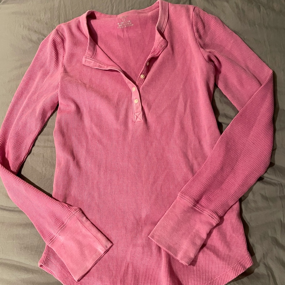 Aerie pink henley